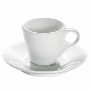Biała porcelanowa filiżanka ze spodkiem Maxwell & Williams Basic Espresso, 70 ml obraz