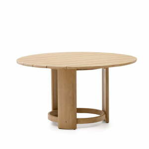 Okrągły stół ogrodowy z litego drewna eukaliptusowego ø 140 cm Xoriguer – Kave Home obraz