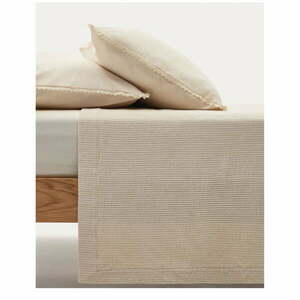 Beżowa bawełniana narzuta na łóżko dwuosobowe 180x250 cm Bedar – Kave Home obraz