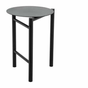 Czarny metalowy stołek Disc – Zone obraz