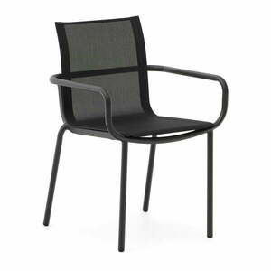 Czarne metalowe krzesło ogrodowe Galdana – Kave Home obraz