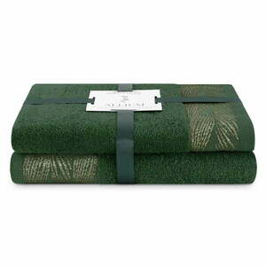 Zielone bawełniane ręczniki zestaw 2 szt. frotte Allium – AmeliaHome obraz
