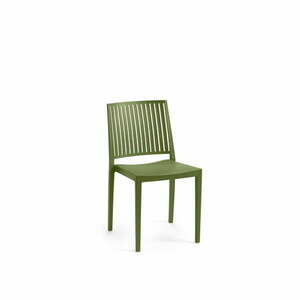 Zielone plastikowe krzesło ogrodowe Bars – Rojaplast obraz