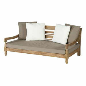 Beżowa sofa ogrodowa z litego drewna tekowego Kawang – Exotan obraz
