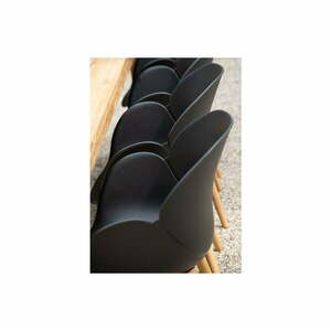 Czarne drewniano-plastikowe krzesło ogrodowe Tulip – Exotan obraz