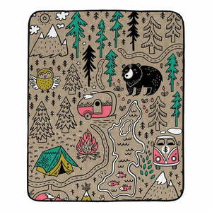 Koc piknikowy z mikrowłókna 145x180 cm Camping – Butter Kings obraz