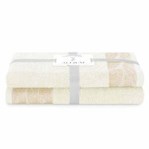 Kremowe bawełniane ręczniki zestaw 2 szt. frotte Allium – AmeliaHome obraz