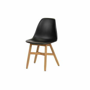 Czarne drewniano-plastikowe krzesło ogrodowe Lotus – Exotan obraz