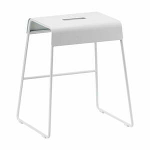 Biały metalowy stołek A-Stool – Zone obraz