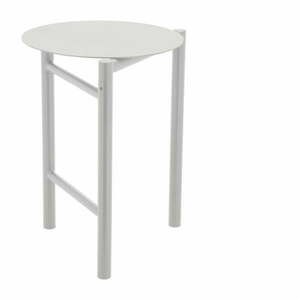 Biały metalowy stołek Disc – Zone obraz