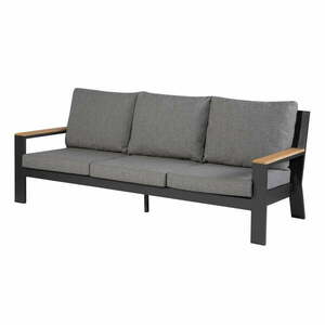 Czarno-szara metalowa sofa ogrodowa Valerie – Exotan obraz