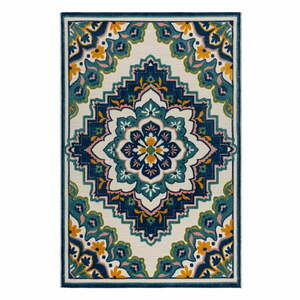 Niebieski dywan odpowiedni na zewnątrz 200x290 cm Beach Floral – Flair Rugs obraz