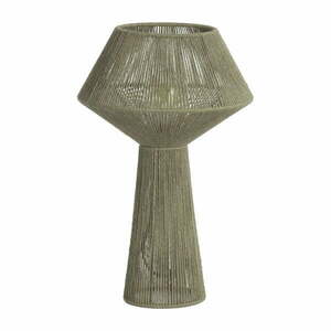 Jasnozielona lampa stołowa z kloszem z juty (wysokość 47 cm) Fugia – Light & Living obraz