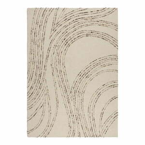Brązowo-kremowy wełniany dywan 200x290 cm Abstract Swirl – Flair Rugs obraz
