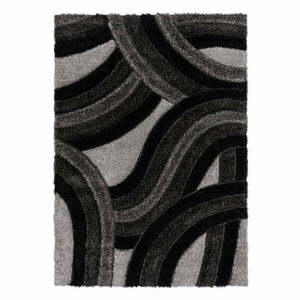 Czarno-szary dywan tkany ręcznie z włókien z reyklingu 80x150 cm Velvet – Flair Rugs obraz