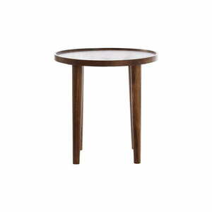 Okrągły stolik z litego drewna akacjowego ø 45 cm Qiano – Light & Living obraz