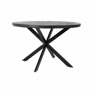 Czarny okrągły stół z blatem z drewna akacjowego ø 140 cm Yellov – Light & Living obraz