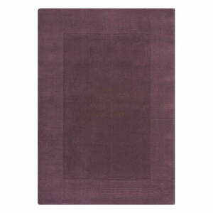Ciemnofioletowy wełniany dywan tkany ręcznie 200x290 cm Border – Flair Rugs obraz
