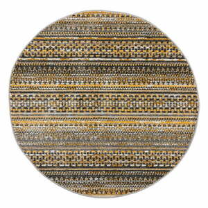 Musztardowy okrągły dywan 140x140 cm Camino – Flair Rugs obraz