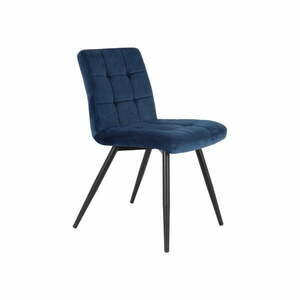 Ciemnoniebieskie aksamitne krzesło Olive – Light & Living obraz