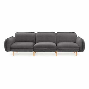 Ciemnoszara sofa z materiału bouclé 264 cm Bean – EMKO obraz