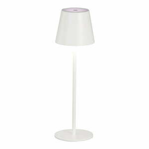Biała lampa stołowa LED z metalowym kloszem (wysokość 36, 5 cm) Viletto – Fischer & Honsel obraz