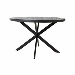 Czarny okrągły stół z blatem z drewna akacjowego ø 120 cm Yellov – Light & Living obraz