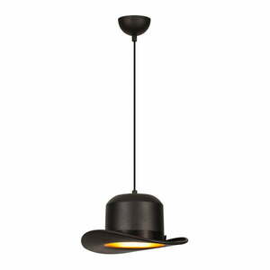 Czarna lampa wisząca z metalowym kloszem ø 30 cm Sivani – Opviq lights obraz