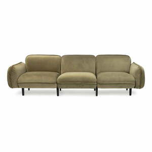 Zielona aksamitna sofa 264 cm Bean – EMKO obraz