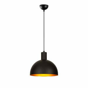 Lampa wisząca w czarno-złotym kolorze z metalowym kloszem ø 30 cm Sivani – Opviq lights obraz