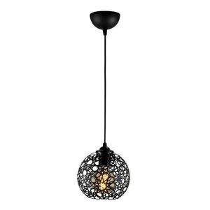 Czarna lampa wisząca z metalowym kloszem ø 17 cm Fellini – Opviq lights obraz
