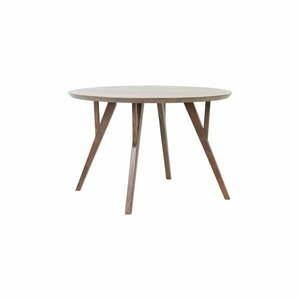 Brązowy okrągły stół z blatem z drewna akacjowego ø 140 cm Quenza – Light & Living obraz