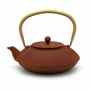 Jasnoczerwony żeliwny dzbanek do herbaty 1, 1 l Linhai – Bredemeijer obraz