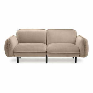 Beżowa aksamitna sofa 188 cm Bean – EMKO obraz