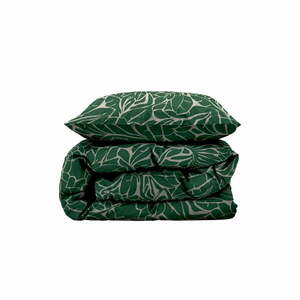 Zielona adamaszkowa pościel jednoosobowa 140x220 cm Abstract leaves – Södahl obraz