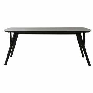 Czarny stół z blatem z drewna akacjowego 100x220 cm Quenza – Light & Living obraz