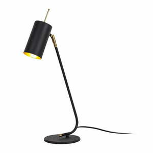Lampa stołowa w czarno-złotym kolorze z metalowym kloszem (wysokość 55 cm) Sivani – Opviq lights obraz
