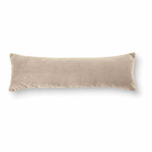 Beżowa aksamitna poduszka na sofę Bean – EMKO obraz