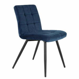 Niebieskie aksamitne krzesło Olive – Light & Living obraz