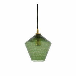 Zielona lampa wisząca ze szklanym kloszem ø 20 cm Delila – Light & Living obraz