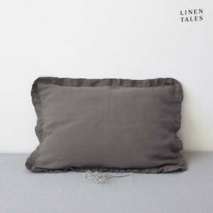 Lniana poszewka na poduszkę z falbanką Linen Tales, 50x60 cm obraz