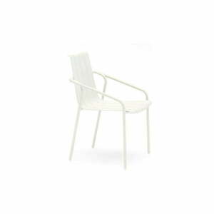 Jasnoszare metalowe krzesła ogrodowe zestaw 4 szt. Fleole – Ezeis obraz