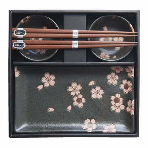 6-częściowy komplet szarych naczyń ceramicznych do sushi MIJ Sakura obraz