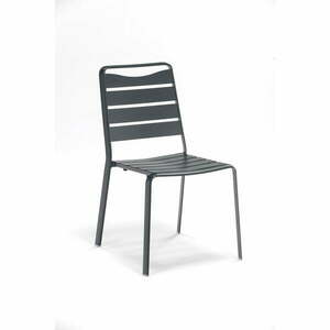 Antracytowe metalowe krzesła ogrodowe zestaw 4 szt. Spring – Ezeis obraz