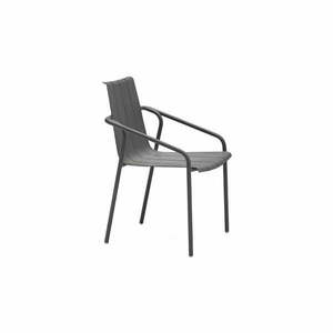Antracytowe metalowe krzesła ogrodowe zestaw 4 szt. Fleole – Ezeis obraz
