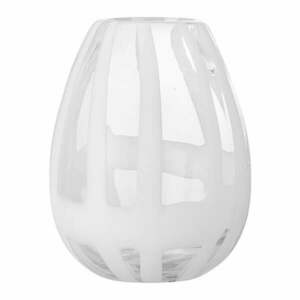 Biały szklany ręcznie wykonany wazon (wysokość 18 cm) Cosmin – Bloomingville obraz