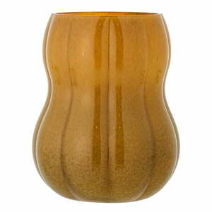 Brązowy szklany ręcznie wykonany wazon (wysokość 20 cm) Pumpkin – Bloomingville obraz