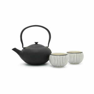 Biały/czarny porcelanowy/żeliwny serwis do herbaty Shanxi – Bredemeijer obraz