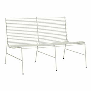 Biała metalowa ławka ogrodowa String – Hübsch obraz