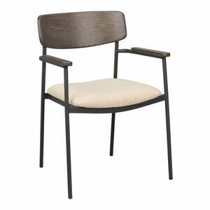 Kremowo-ciemnobrązowe krzesła zestaw 2 szt. Maymont – Rowico obraz